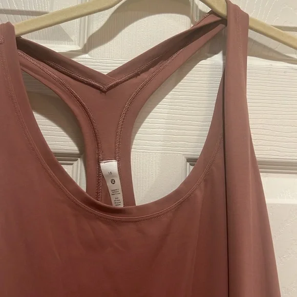 Lululemon Cool Racerback Tank Nulu, NWT, Dusty Pink, Size 18 #716 - Picture 2 of 3